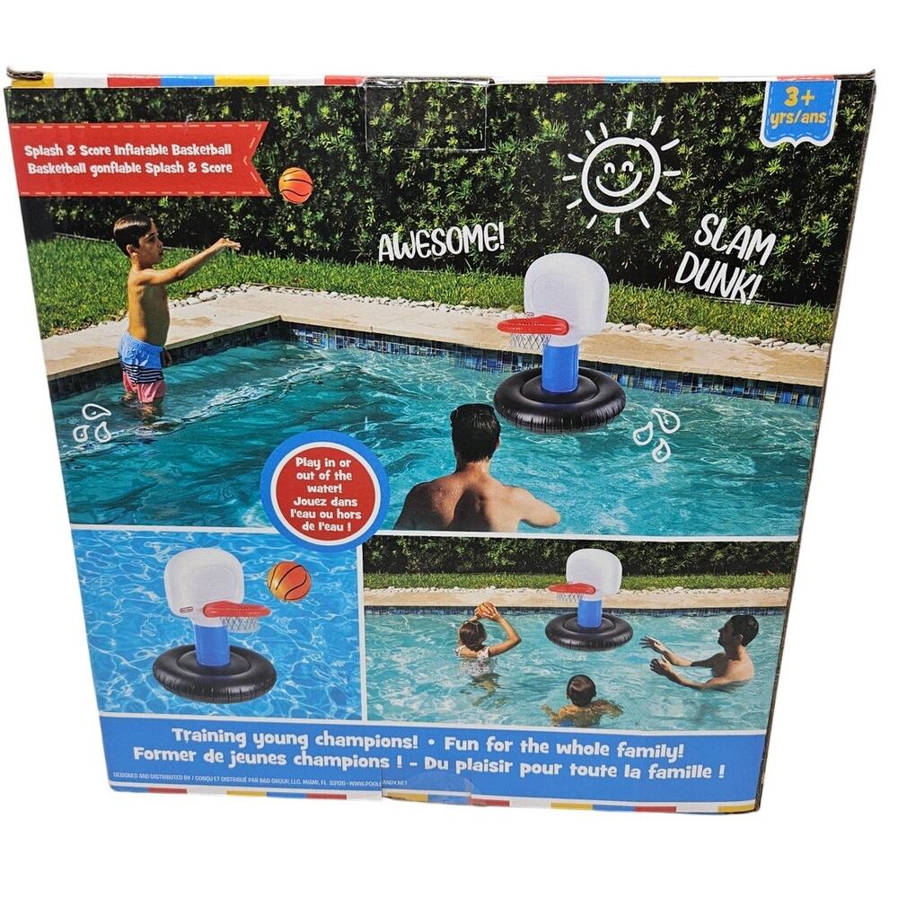 NEW Little Tikes Splash & Score Inflatable Basketball Hoop 3+ Pool Toy - Picture 2 of 2